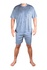Jonáš letné pyžamo krátky rukáv a kraťasy V1849 šedomodrá veľkosť: 3XL