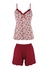 Medy letné pyžamo pre ženy s kraťaskami vínová veľkosť: M