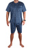 Leman pánske pyžamo krátky rukáv 1070 šedomodrá veľkosť: M