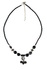 Jemný obrúbený náhrdelník - bižutéria čierna