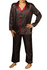 Zapata Satin pánské pyžamo prúžkami K150814 vínová veľkosť: XXL