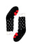 Santa Claus vianočné teplé ponožky vysoké detské CW232 čierna veľkosť: 27-30