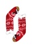 Deer vianočné ponožky termo so sobom detské CW232 tmavo červená veľkosť: 31-34
