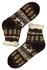 Nórsky vzor hnedé ponožky s baránkom 1133 hnedá veľkosť: 39-41