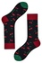 Sweet cherry vysoké ponožky s obrázkami 052 čierna veľkosť: 36-40