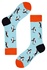 Penguin veselé ponožky unisex vysoké 043 svetlomodrá veľkosť: 36-40