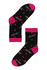 Praha tmavé ponožky so srdiečkami čierna veľkosť: 35-37
