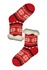Dámske ponožky zateplené s baránkom M040 červená veľkosť: 35-38