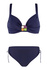 Xenie dvojdielne plavky s ozdobou 3835 tmavo modrá veľkosť: XL