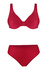 Pestra dámske nevystužené plavky červená veľkosť: M