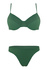Pestra dámske nevystužené plavky tmavo zelená veľkosť: M
