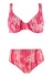 Berka dámske dvojdielne plavky bez výstuže červená veľkosť: XL