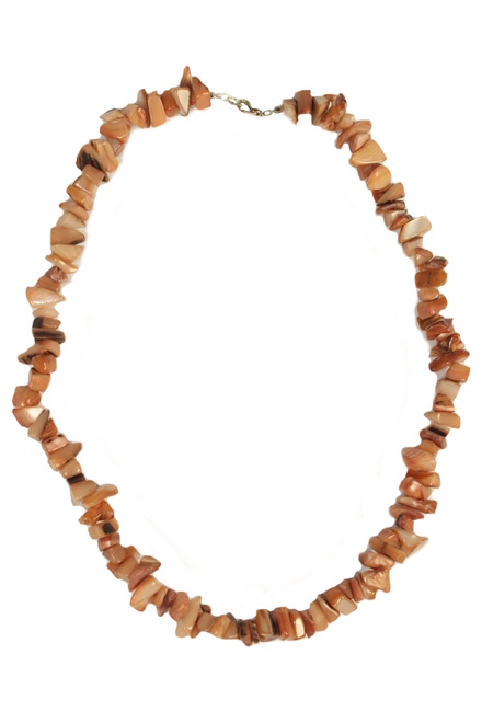 Letný náhrdelník v hippie štýle - bižutéria hnedá