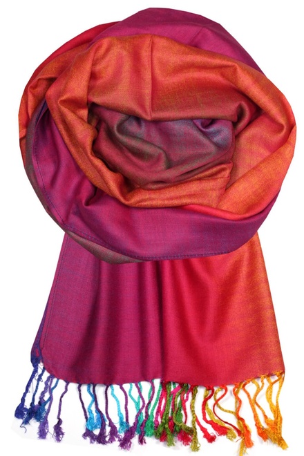 Rainbow - elegantná šál oranžová svetlá