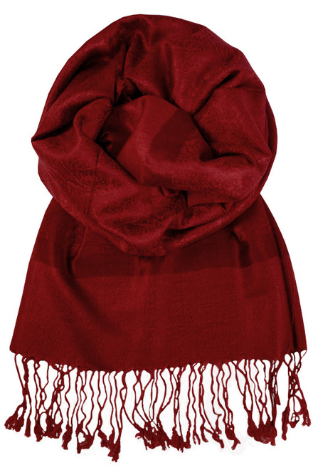 Madrid Lux jednofarebný šál tmavo červená