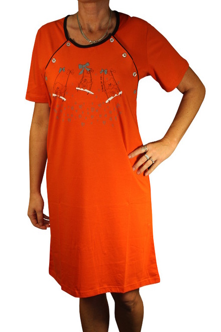 Mummi tehotenská nočná košeľa oranžová veľkosť: XL