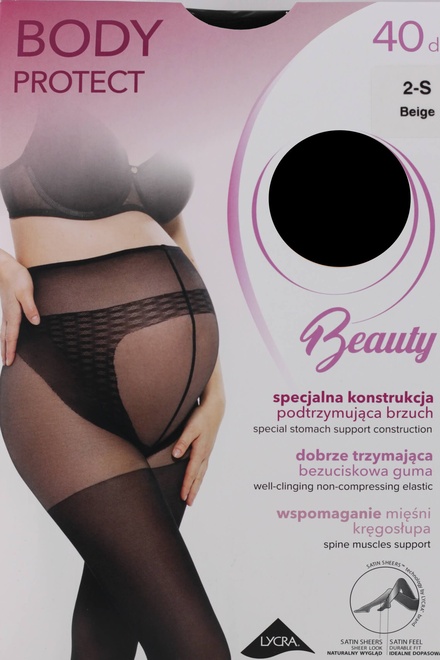 Body Protect black pančuchové nohavice pre tehotné - 40 dní čierna veľkosť: 2