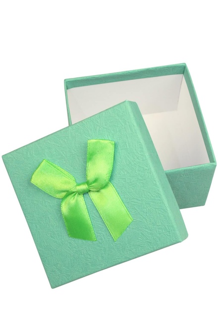 Darčeková krabička 8x8 cm zelenkavá