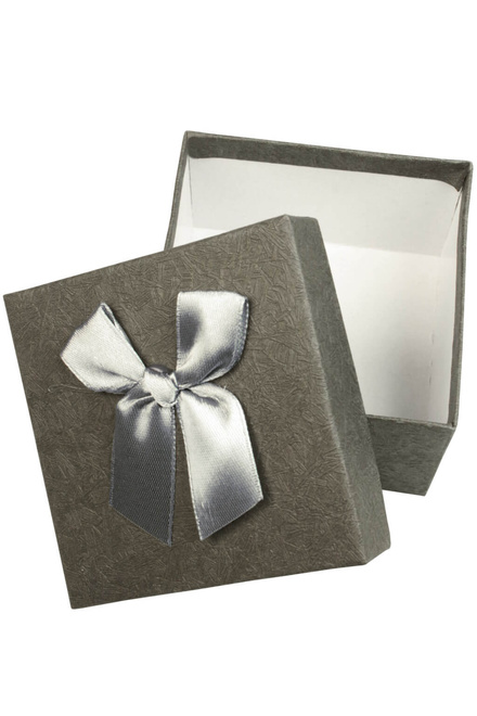 Darčeková krabička 8x8 cm elegantne šedá