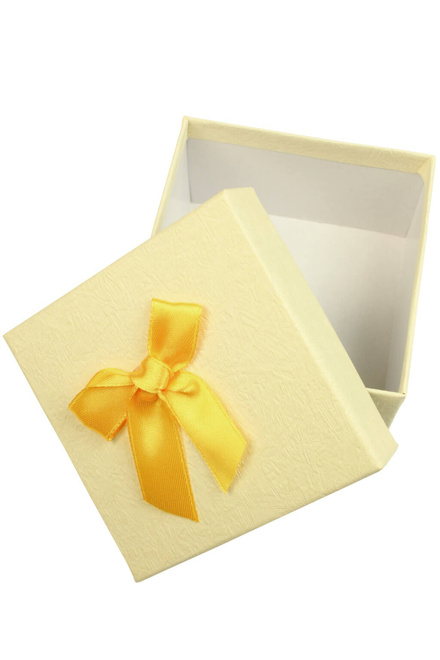Darčeková krabička 8x8 cm jemne žltá