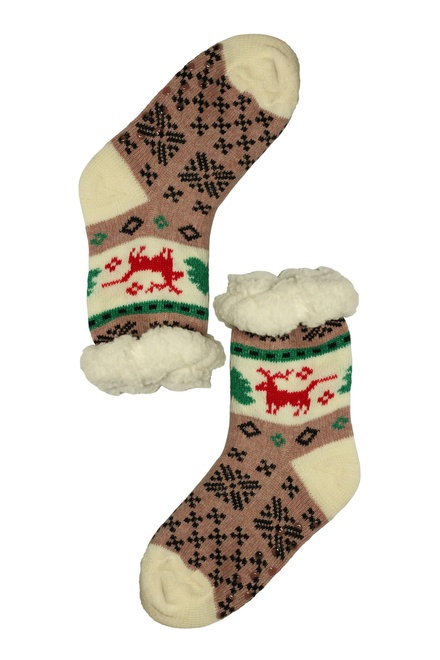 Warm beige thermo zimné ponožky A02 béžová veľkosť: 35-38