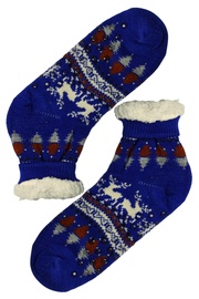 Nórsky vzor Blue ponožky s baránkom 1133