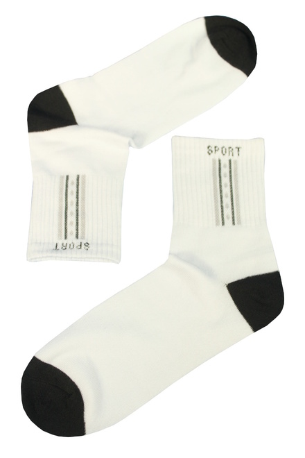 Bavlnené dámske ponožky 3 páry biela veľkosť: 35-38