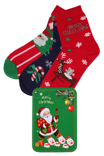 Trio pack III Vianočné ponožky 19852MC viacfarebná veľkosť: 43-46