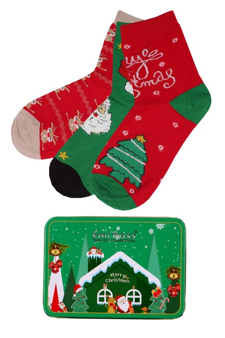 Trio pack I Vianočné ponožky 29852MC viacfarebná veľkosť: 39-42