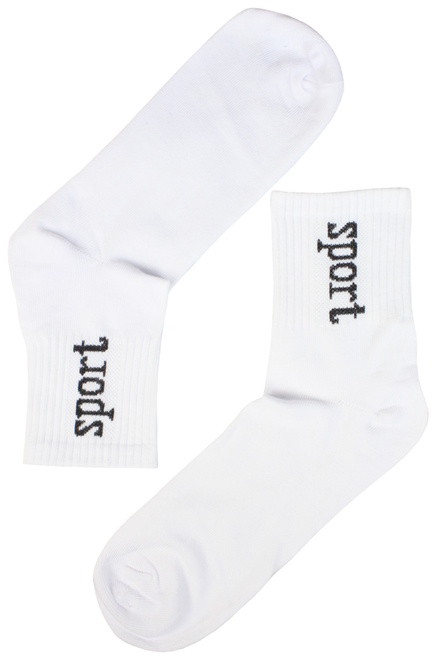 Sport White pánske ponožky - 3 páry biela veľkosť: 40-43