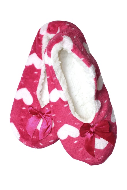 Irma pink dámske papuče so srdiečkami ružová veľkosť: 35-38