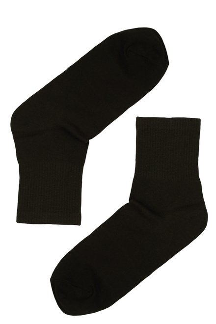 Štandart bavlnené ponožky ZW-401C - 3 pack čierna veľkosť: 35-38