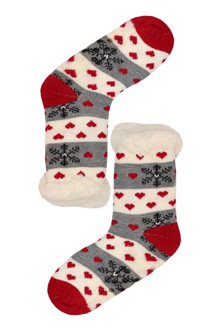 Mounty light hrejivé ponožky baránok WW058 šedá veľkosť: 35-38