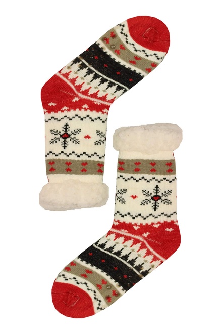 Mounty red hrejivé ponožky baránok WW058 krémová veľkosť: 35-38