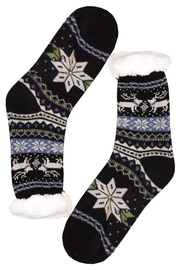 Polaris black teplé ponožky s baránkom MC 112