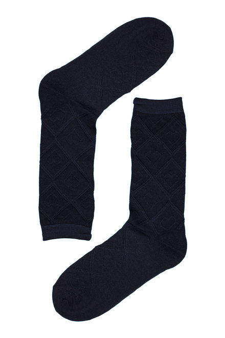 Dámské ponožky se vzorem srdíček SK-236 tmavo modrá veľkosť: 35-38