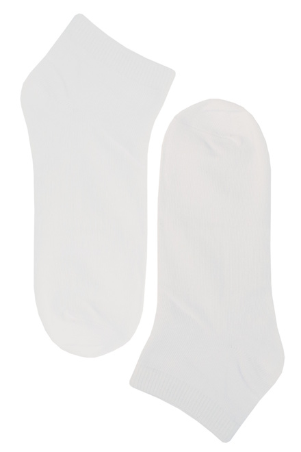 Dámske lacné členkové ponožky - 3 páry biela veľkosť: 39-42