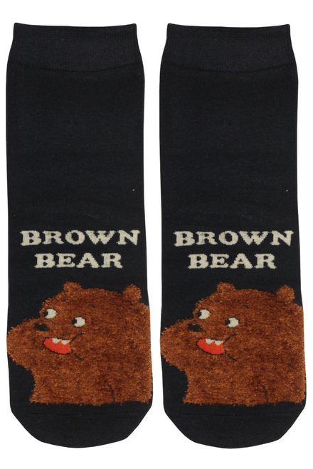 Happy Brown Bear veselé ponožky tmavo modrá veľkosť: 35-38