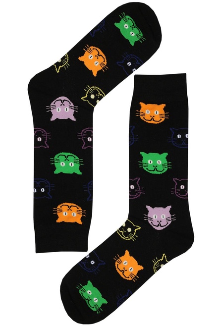Pánske ponožky s mačkou PC5760