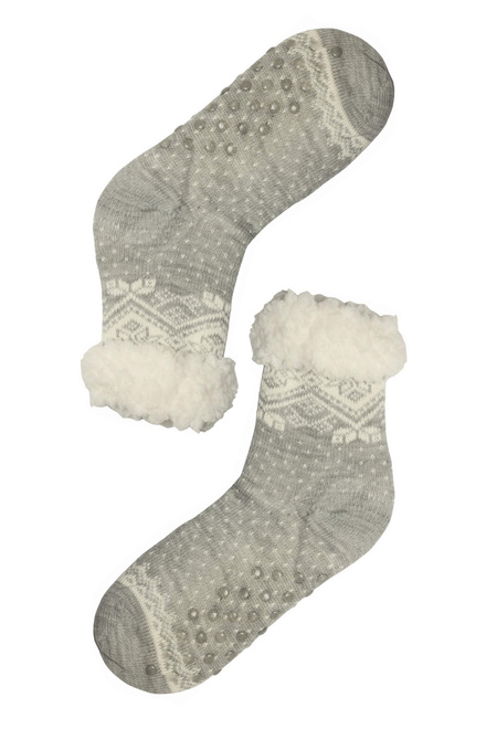 Lamb Grey hrejivé ponožky s baránkom 2138 svetlošedá veľkosť: 37-39