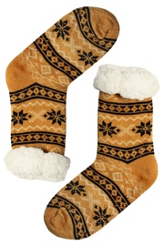 Zimné ponožky s baránkom horčicové MC116