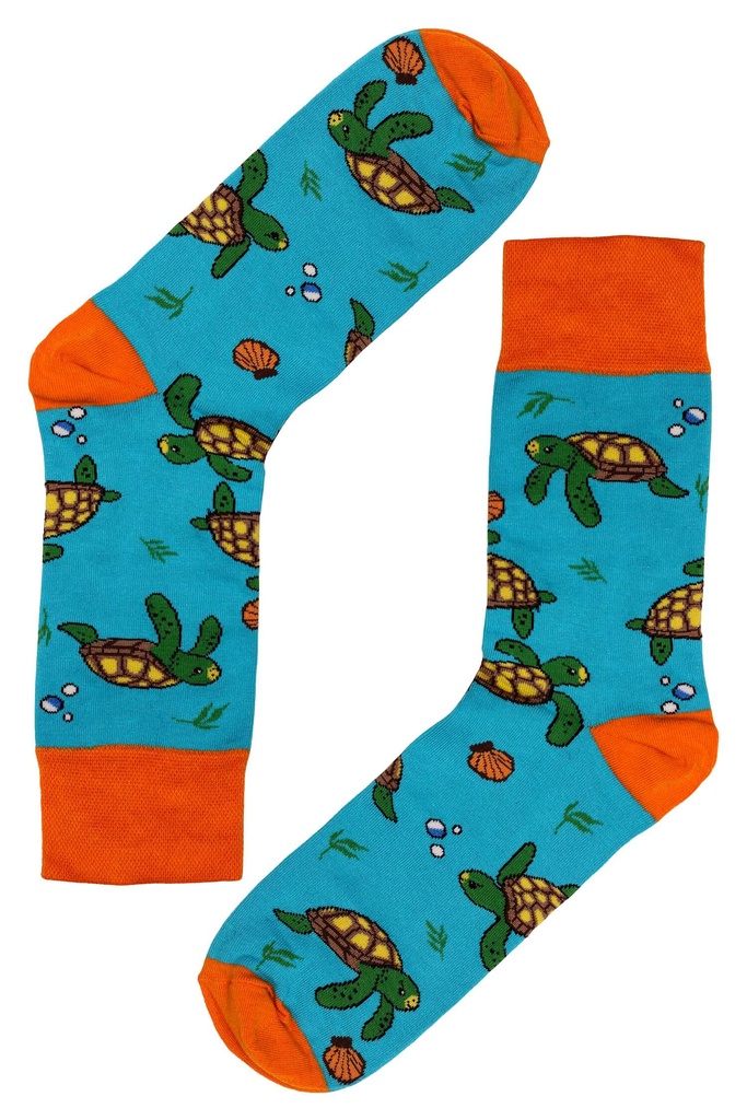 Veselé vysoké ponožky korytnačka 0549