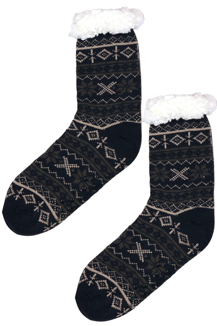 Snowy blue huňaté ponožky baránok MC 113 tmavo modrá veľkosť: 39-42