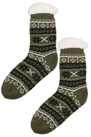Snowy green huňaté ponožky baránok MC 113