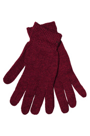 Hrejivé pletené rukavice bordo R226PM