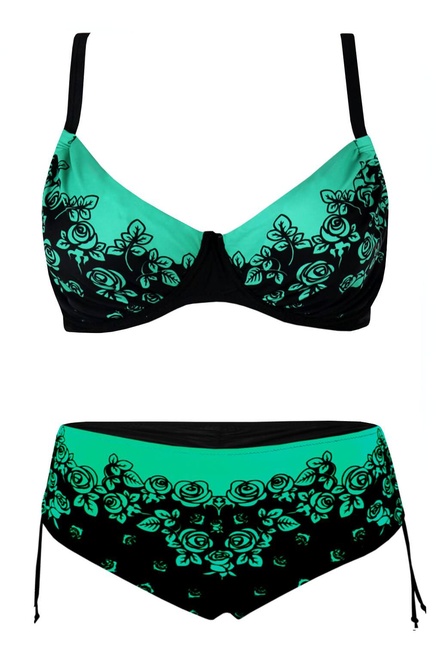Green Rose dvojdielne plavky pre plnoštíhle zelená veľkosť: 3XL