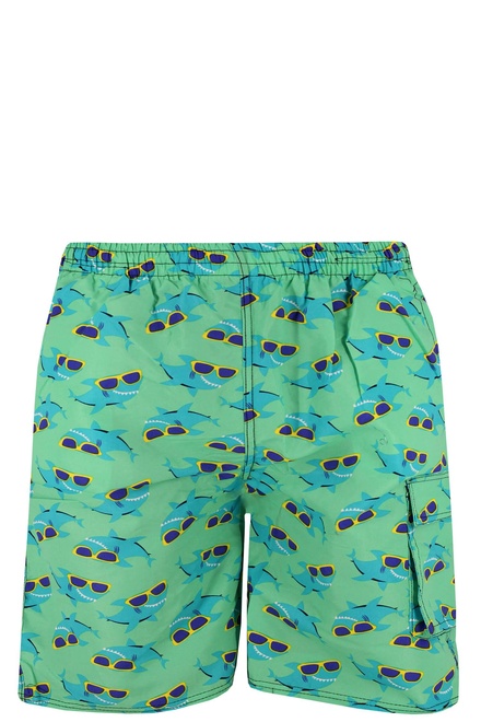 Happy Shark kúpacie šortky s vreckom svetlozelená veľkosť: L