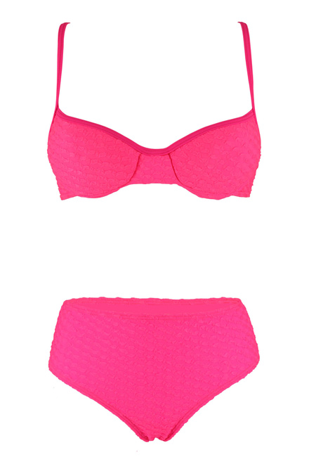 Barka Neon dámske plavky vystužené košíčky ružová veľkosť: XXL