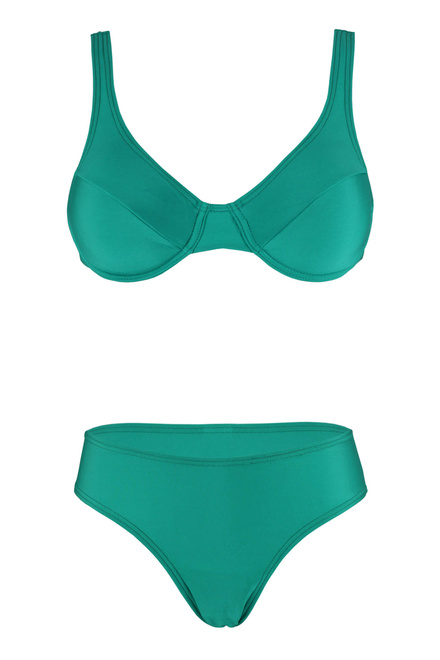 Minty dámske dvojdielne plavky nevystužené zelená veľkosť: XL