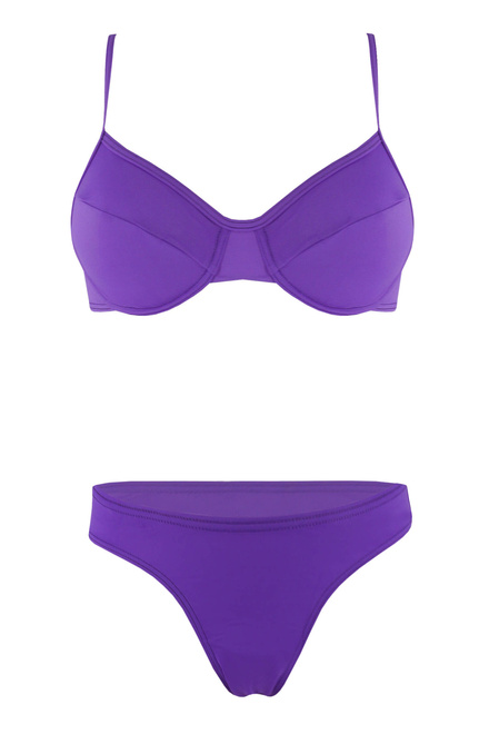 Ida dámske nevystužené plavky fialová veľkosť: XL